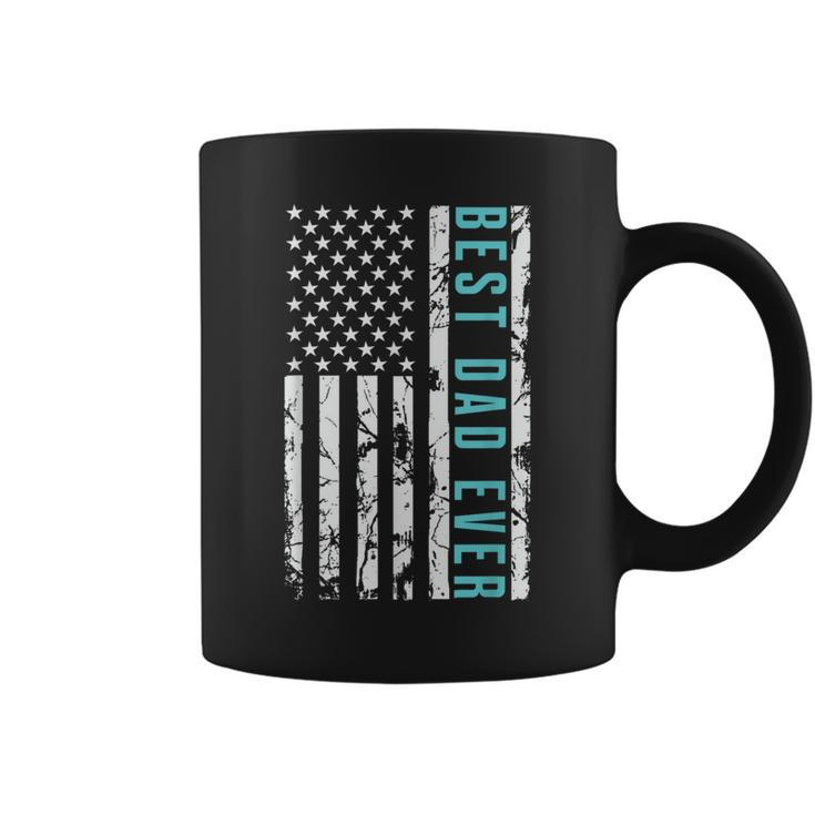 Best Dad Ever Us American Flag Air Fighter Jet Fathers Day Coffee Mug