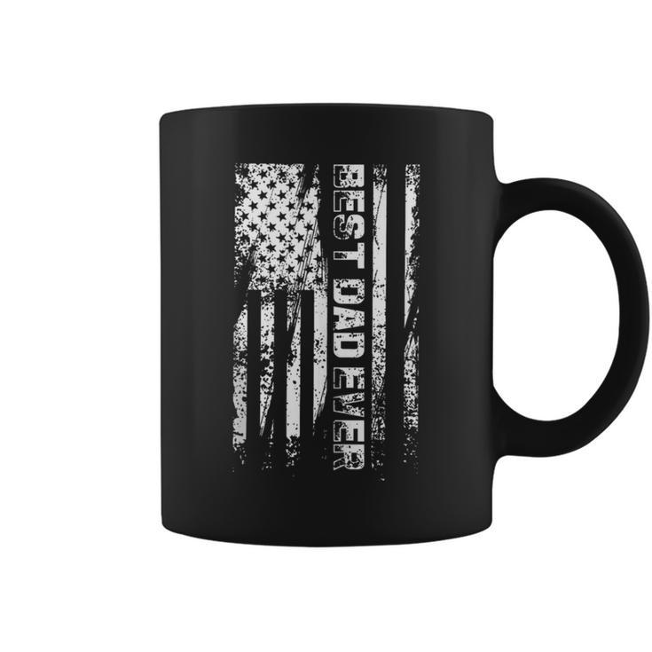 Best Dad Ever Us American Flag  Fathers Day Dad Patriotic  Coffee Mug