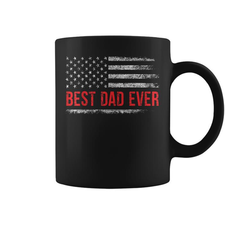 Best Dad Ever Us American Flag  Gifts Fathers Day Dad  Coffee Mug
