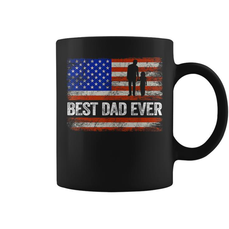 Best Dad Ever Us American Flag Gifts Fathers Day Papa  Coffee Mug