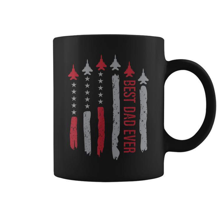 Best Dad Ever Us American Flag Present For Fathers Day  Coffee Mug