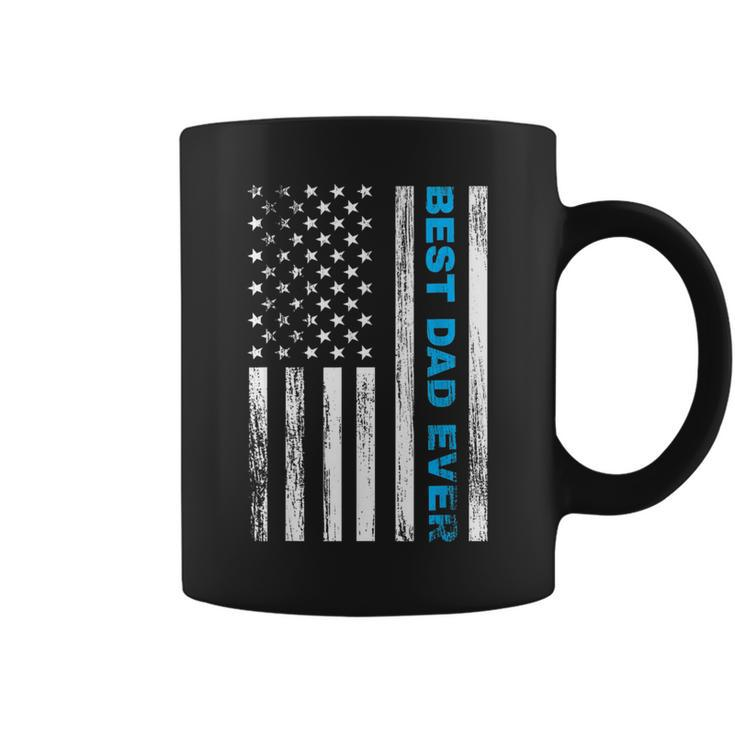 Best Dad Ever With Us American Flag Gift For Fathers Day  Coffee Mug