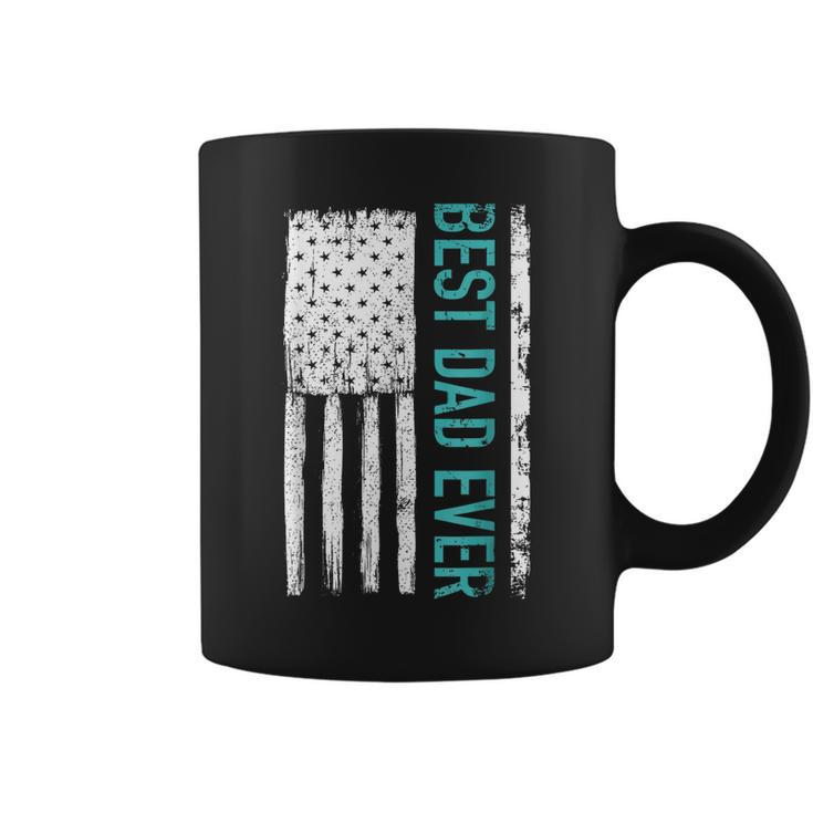 Best Dad Ever With Us American Flag Gift For Fathers Day Gift For Mens Coffee Mug
