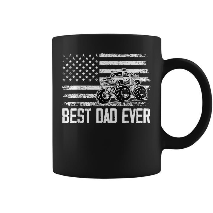 Best Dad Ever With Us American Flag Truck Dad Fathers Day  Coffee Mug