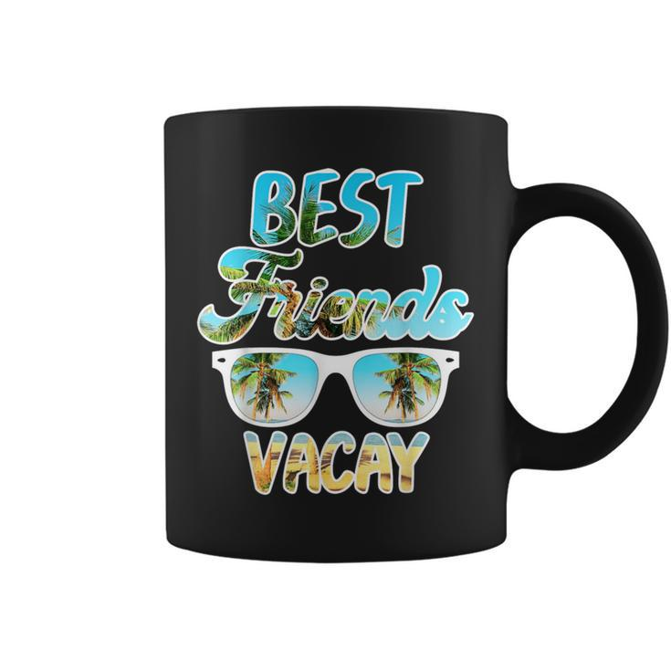 Best Friends Vacay Cool Beach Party Road Trip 2023 Palm Tree Coffee Mug