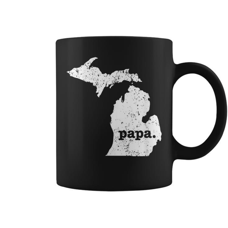 Best Papa  Michigan T  Funny Grandpa  Coffee Mug