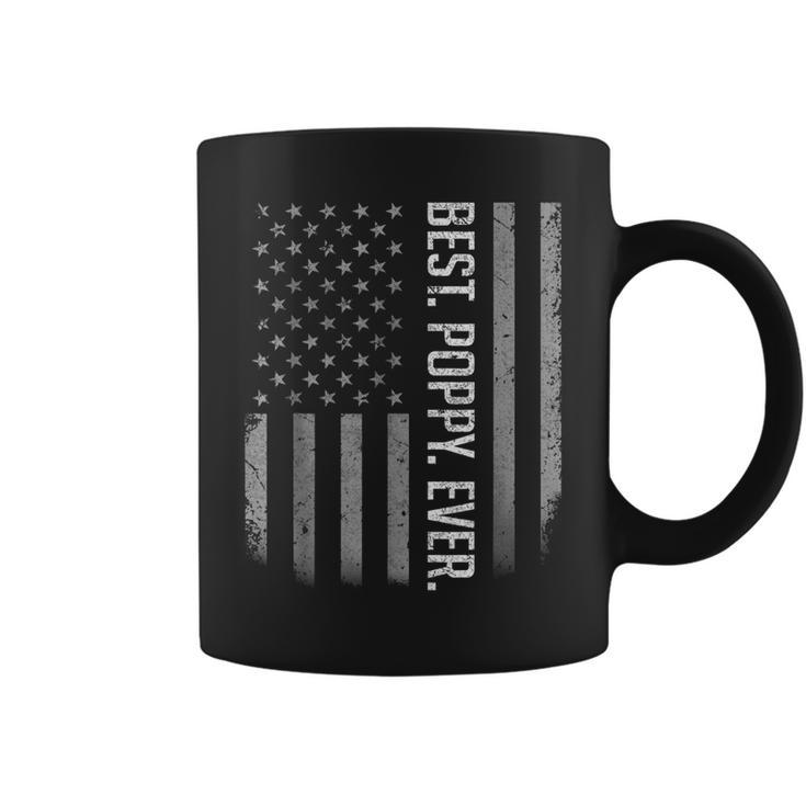 Best Poppy Ever Us American Flag  Gift For Fathers Day  Coffee Mug