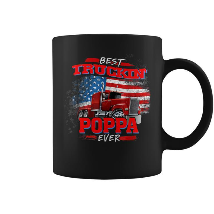 Best Trucking Poppa Ever Truck Driver Fathers Day Gift  Coffee Mug