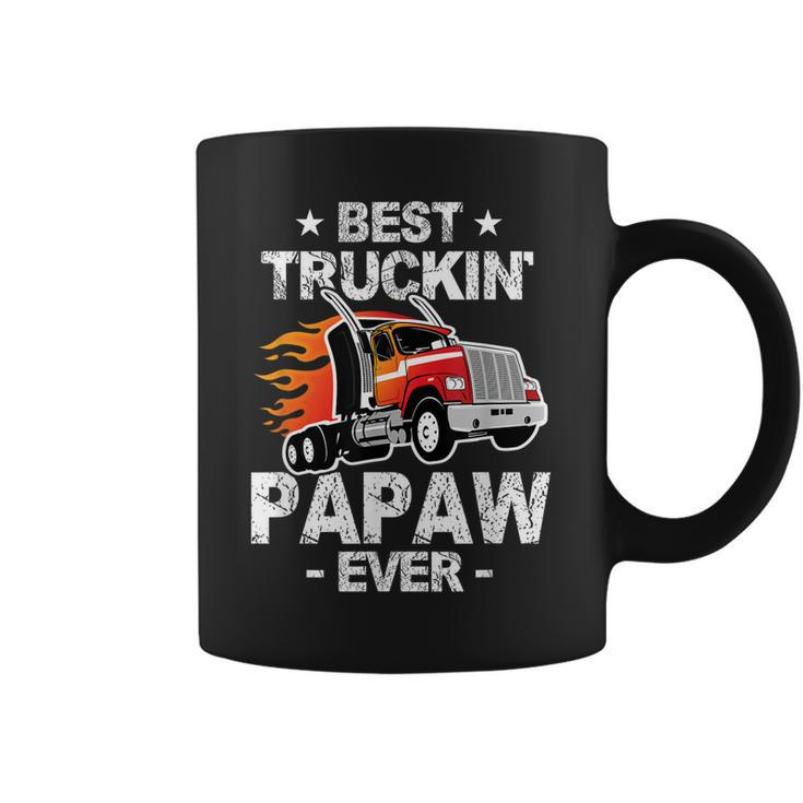 Best Truckins Papaw Ever Trucker Grandpa Truck Gift  Coffee Mug