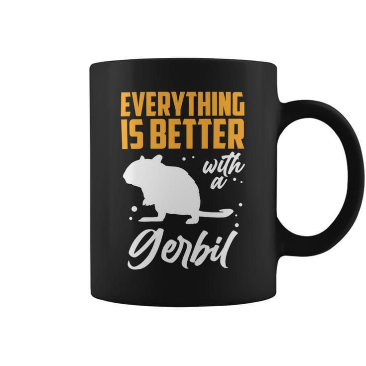 Better With A Gerbil Desert Rat Rodent Gerbil Coffee Mug