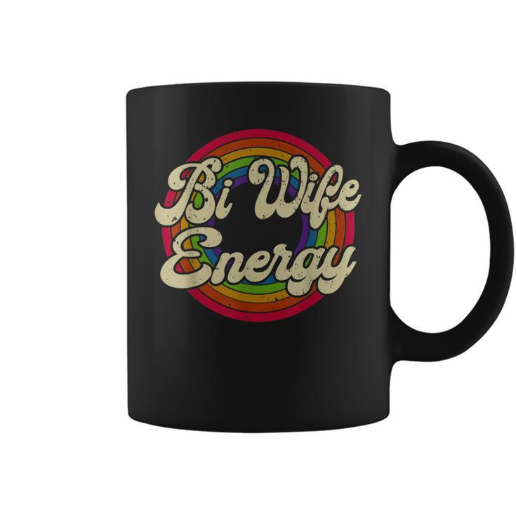 Bi Wife Energy Lgbtq Retro Vintage  Coffee Mug