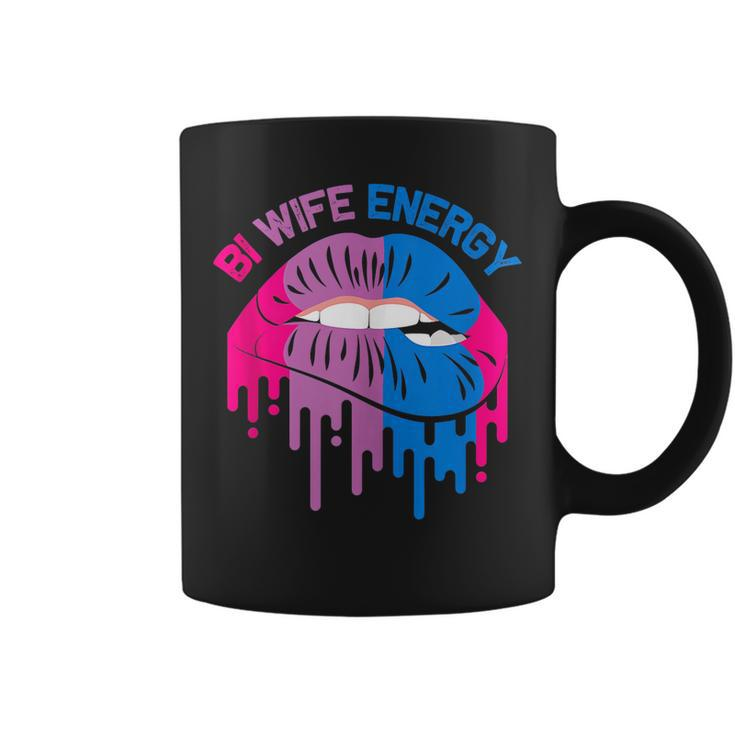 Bi Wife Energy Lgbtq Sexy Lip Lgbt Pride Month  Coffee Mug