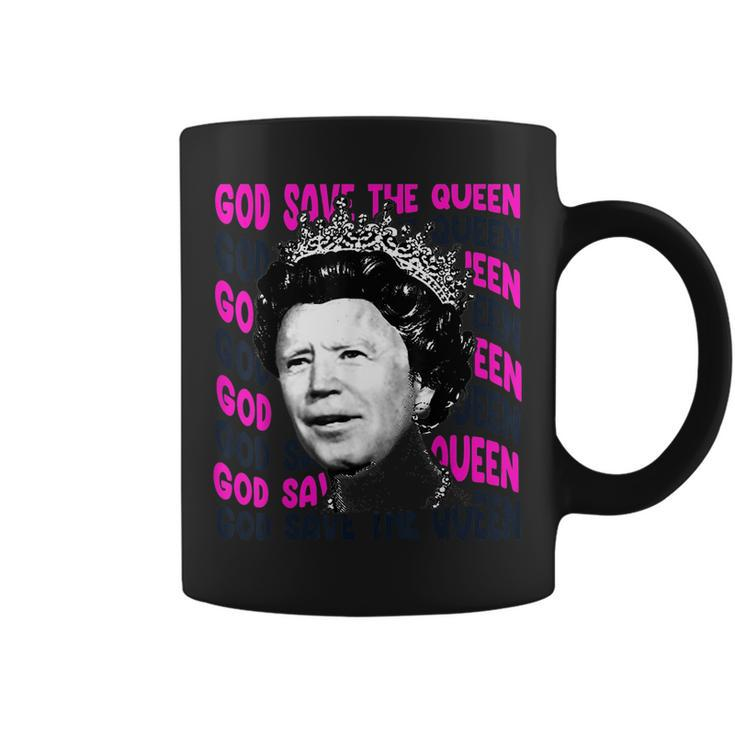 Biden God Save The Queen Funny  Coffee Mug