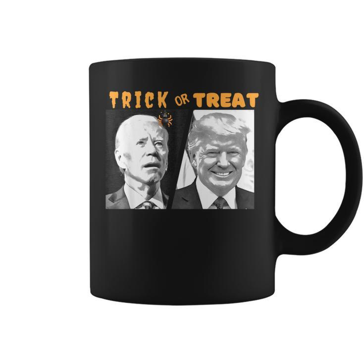 Biden Trump Halloween Trick Or Treat Political Coffee Mug