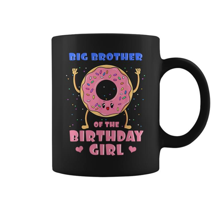 Big Brother Of The Birthday Girl Donut Bday Party Bro Sib Coffee Mug