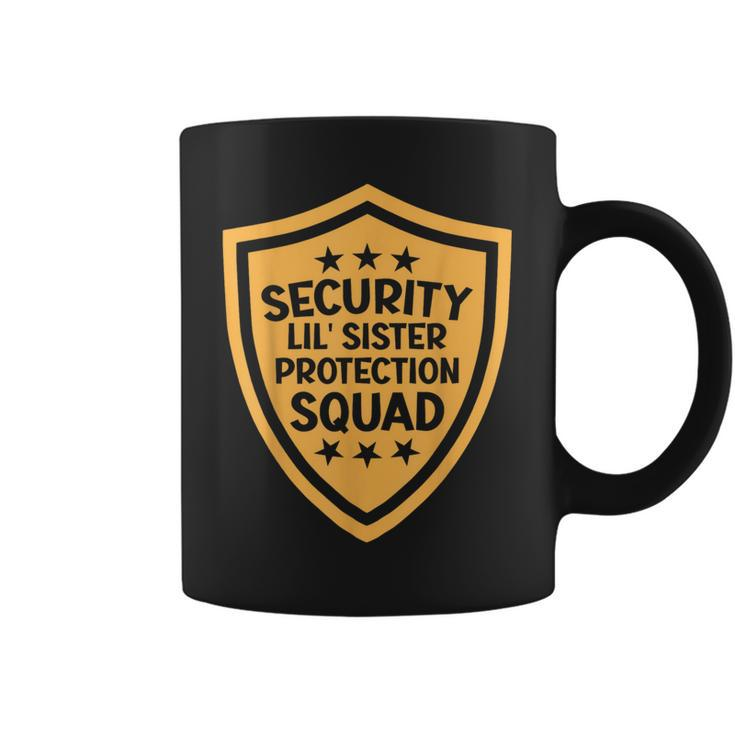 Big Brother Security Lil Sister Protection Squad Pregnancy  Gifts For Sister Funny Gifts Coffee Mug