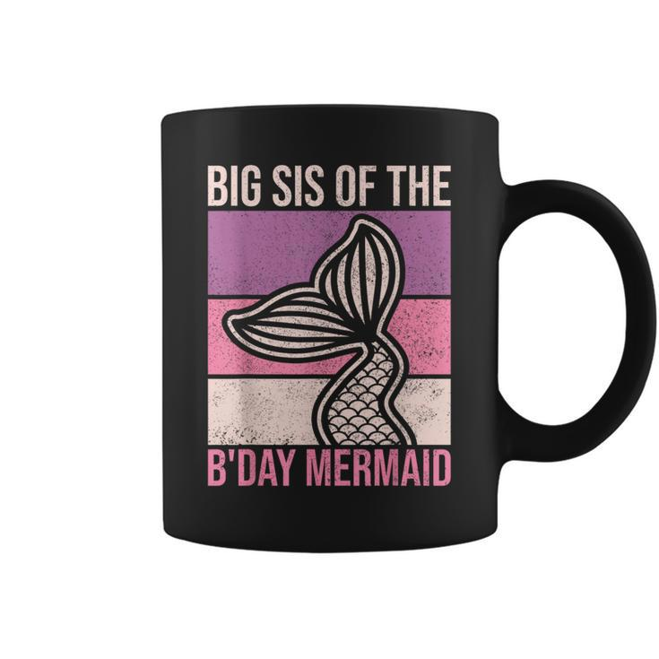Big Sis Of The Birthday Mermaid Party Outfit Sister Mermaid  Coffee Mug