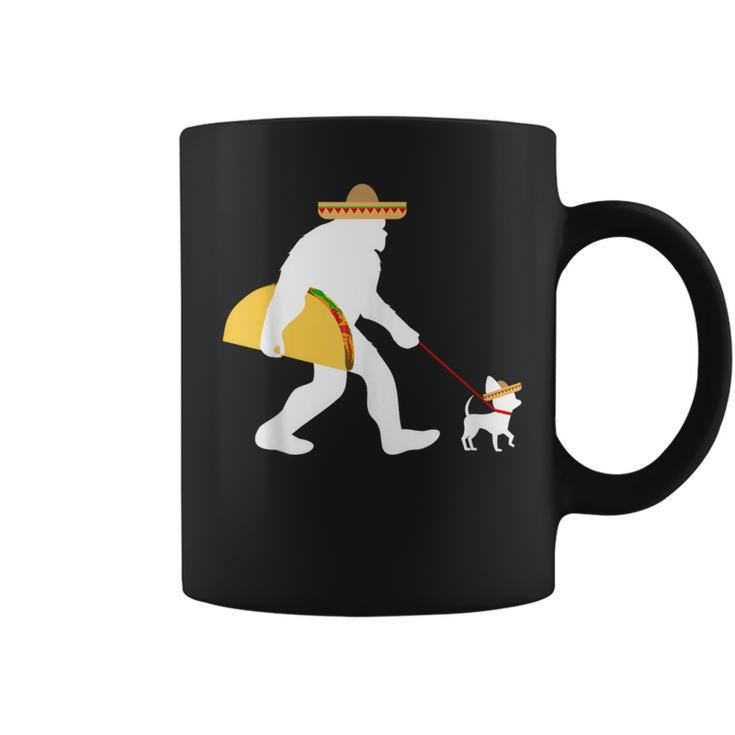 Big Taco Sombrero Chihuahua Dog Bigfoot Cinco De Mayo Coffee Mug