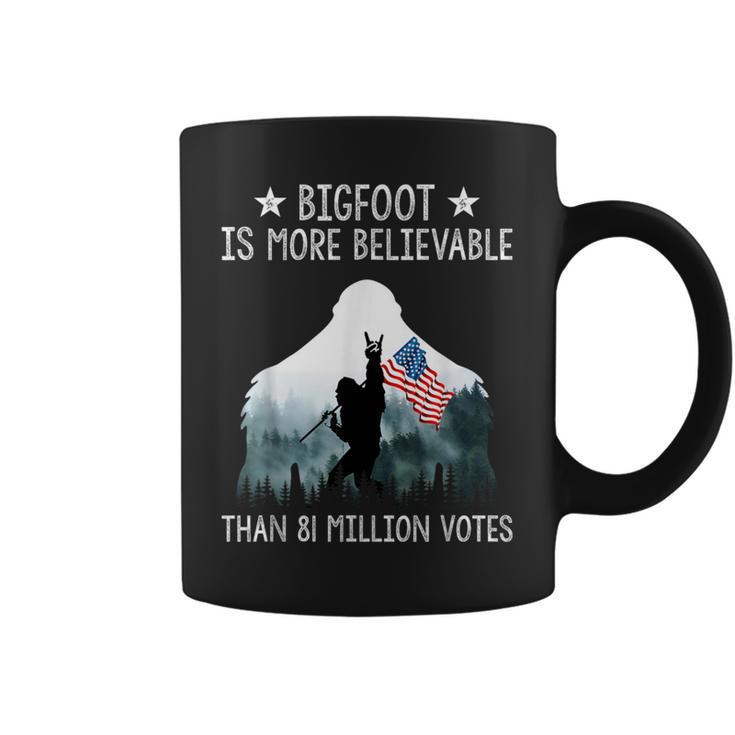 Bigfoot Is More Believable Than 81 Million Votes Usa Flag Coffee Mug