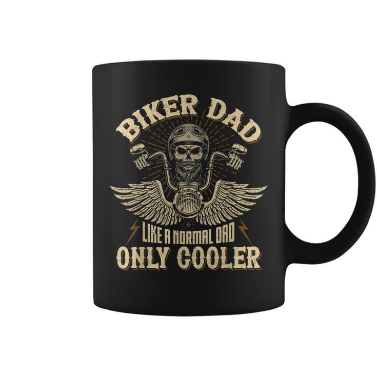 Biker Dad Motorcycle Fathers Day For Funny Father Biker  Coffee Mug