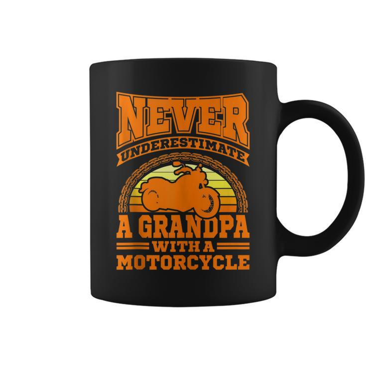 Biker Grandpa Motorcycle Never Underestimate An Old Man Coffee Mug