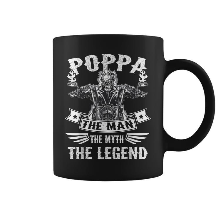 Biker Grandpa Poppa The Man Myth The Legend Motorcycle Coffee Mug