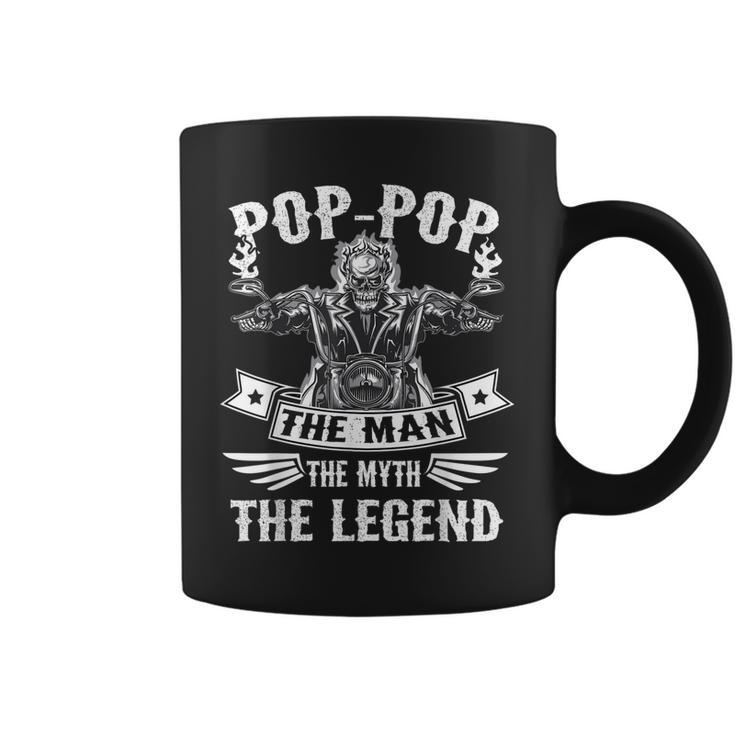 Biker Grandpa Poppop The Man Myth The Legend Motorcycle Coffee Mug