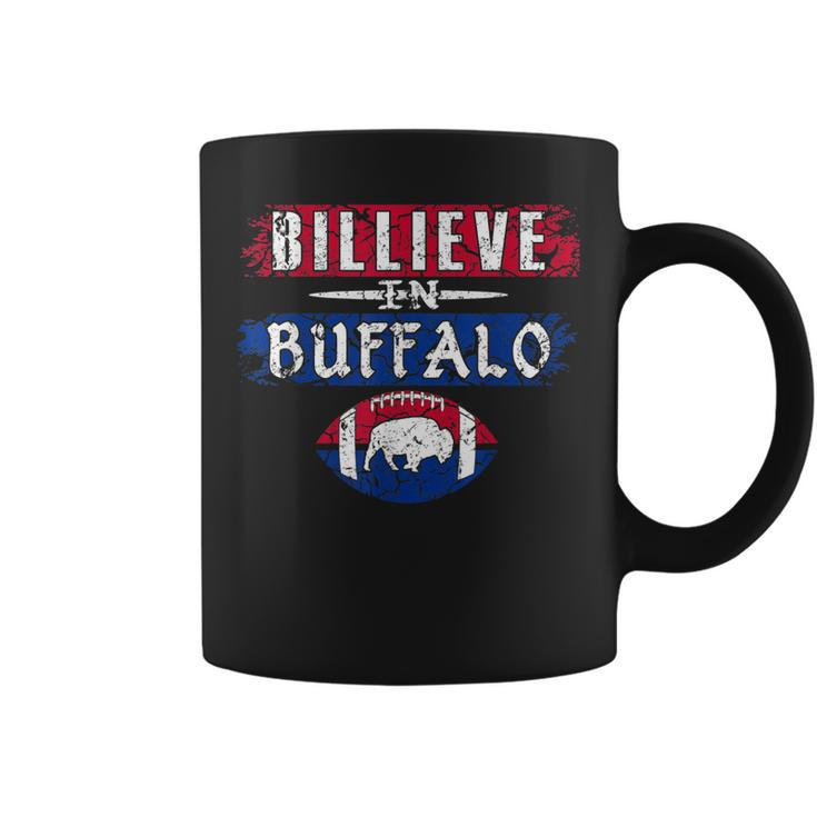 Billieve In Buffalo Vintage Football  Coffee Mug