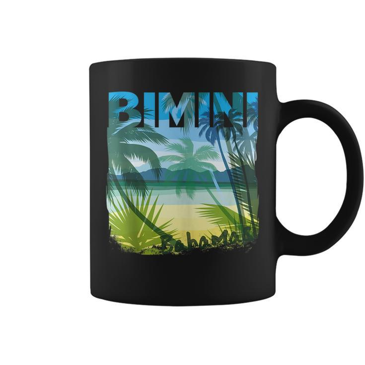 Bimini Bahamas Beach Summer Matching Family Palms Tree  Bahamas Funny Gifts Coffee Mug
