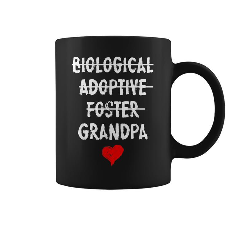 Biological Adoptive Foster Grandpa National Adoption Month  Gift For Mens Coffee Mug