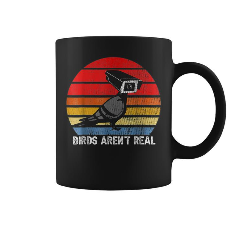 Birds Are Not Real  Retro Funny Bird Watching Spies Bird Watching Funny Gifts Coffee Mug