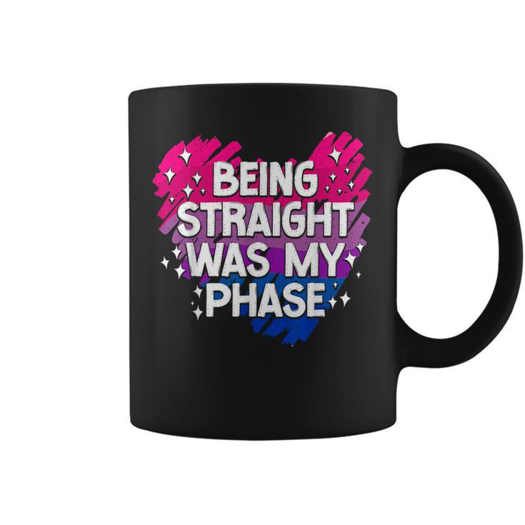 Bisexual Bi Pride Flag Being Straight Was My Phase  Coffee Mug