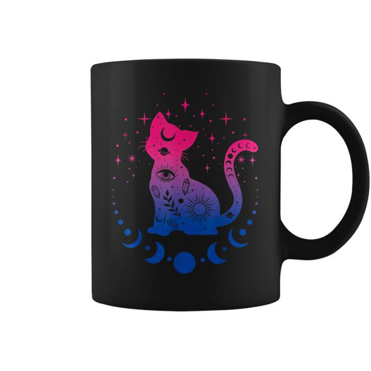 Bisexual Pride Flag Colors Astronomy Cat  Coffee Mug