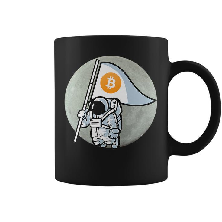 Bitcoin Cryptocurrency Astronaut Future Funny Moon Moon Funny Gifts Coffee Mug