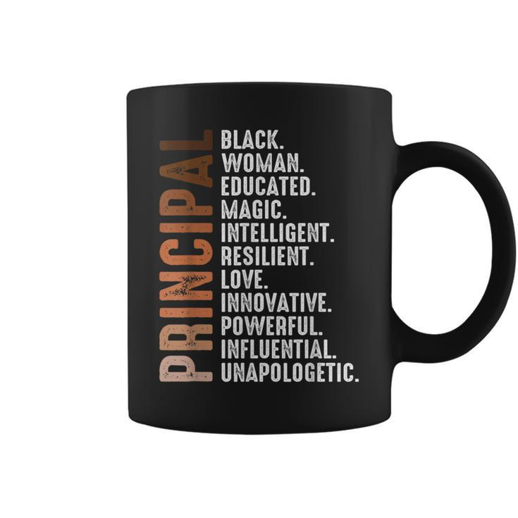 Black Educated Principal History Month Melanin Proud African Coffee Mug