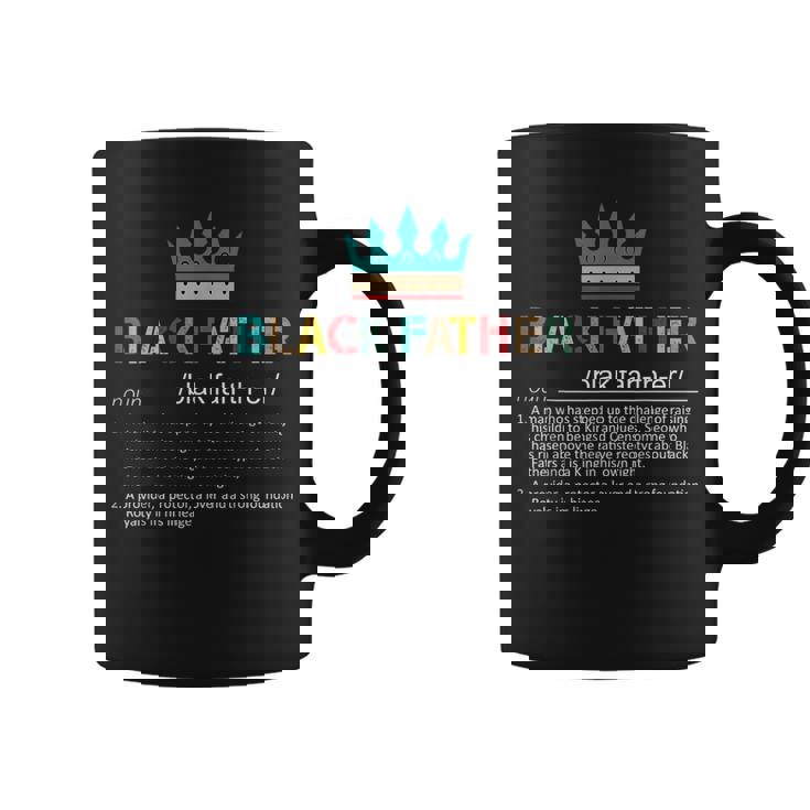 Black Father Noun Fathers Day African American Black Father  Coffee Mug