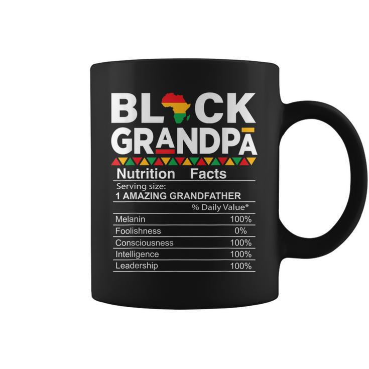 Black Grandpa Nutrition Facts African American Fathers Day  Gift For Mens Coffee Mug