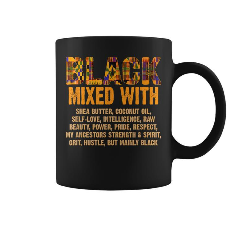 Black Mixed With Shea Butter Melanin Afro American Pride Coffee Mug