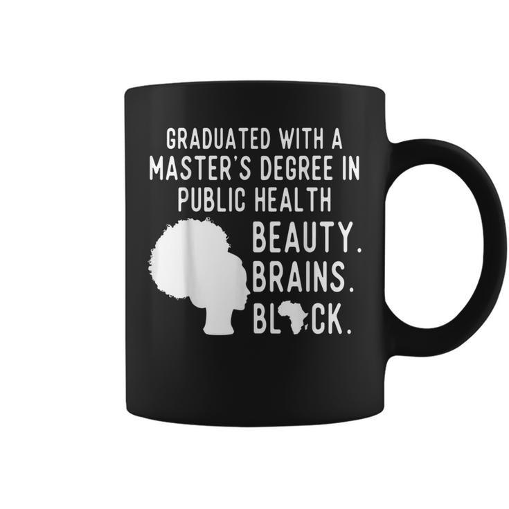 Black Queen Brains Public Health Mph Masters Graduation  Coffee Mug