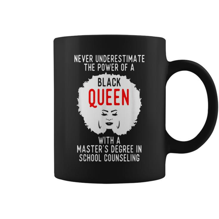 Black Queen Power School Counseling Masters Graduation  Coffee Mug