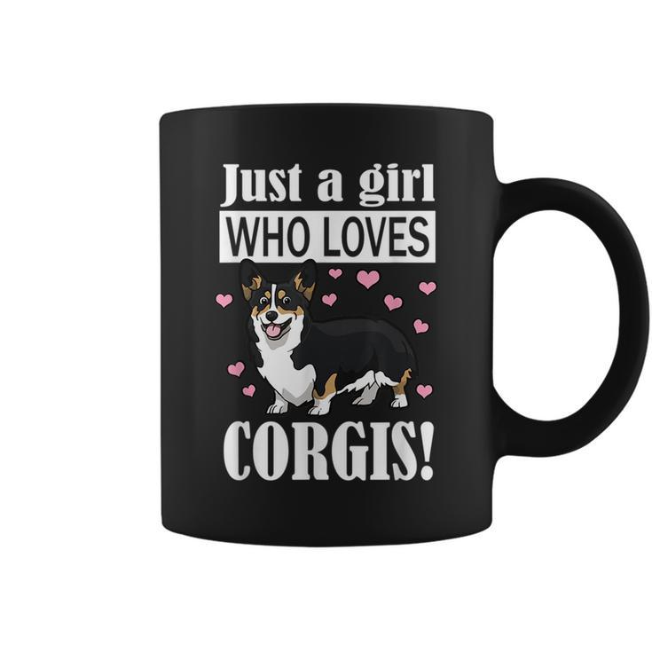 Black Tricolor Corgi  Coffee Mug