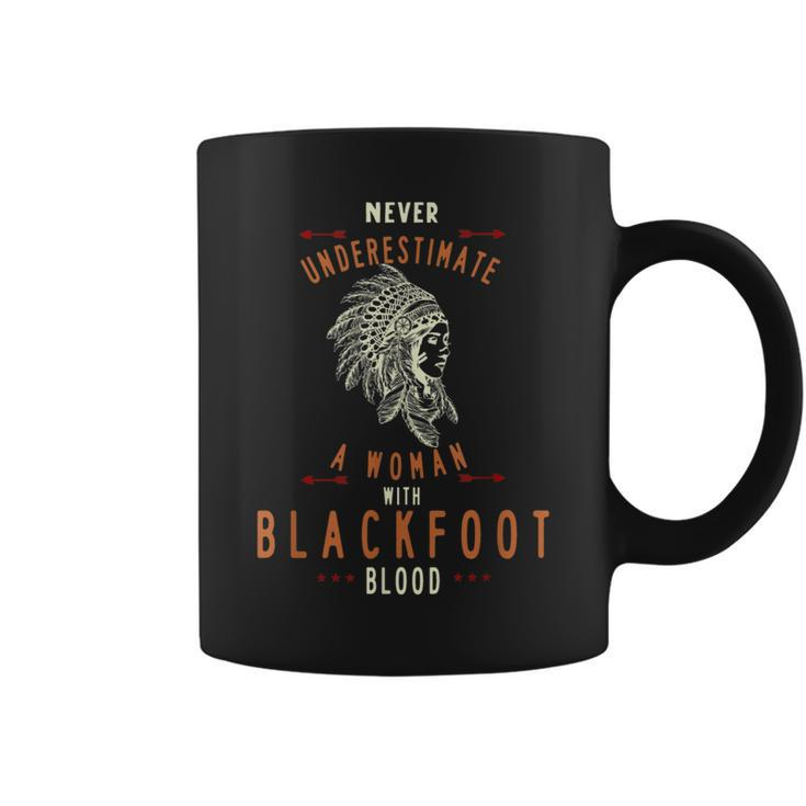 Blackfoot Native American Indian Woman Never Underestimate Native American Funny Gifts Coffee Mug