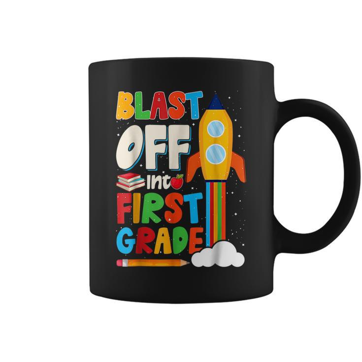 Blast Off Into 1St Grade First Day Of School Kids Coffee Mug