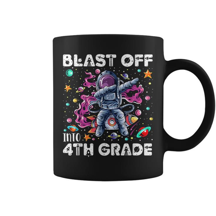 Blast Off Into 4Th Grade First Day Of School Space Rocket  Coffee Mug