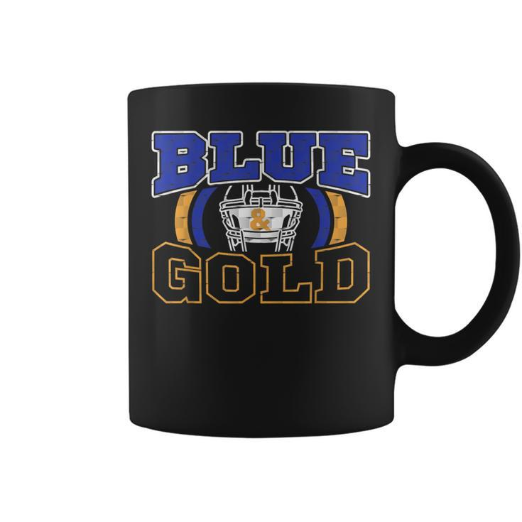 Blue And Gold Football Game Day Group Home Team School Coffee Mug