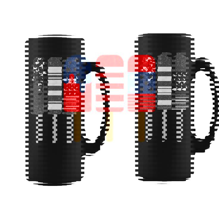 Blue Red White Ice Cream American Flag 4Th Of July Usa Coffee Mug
