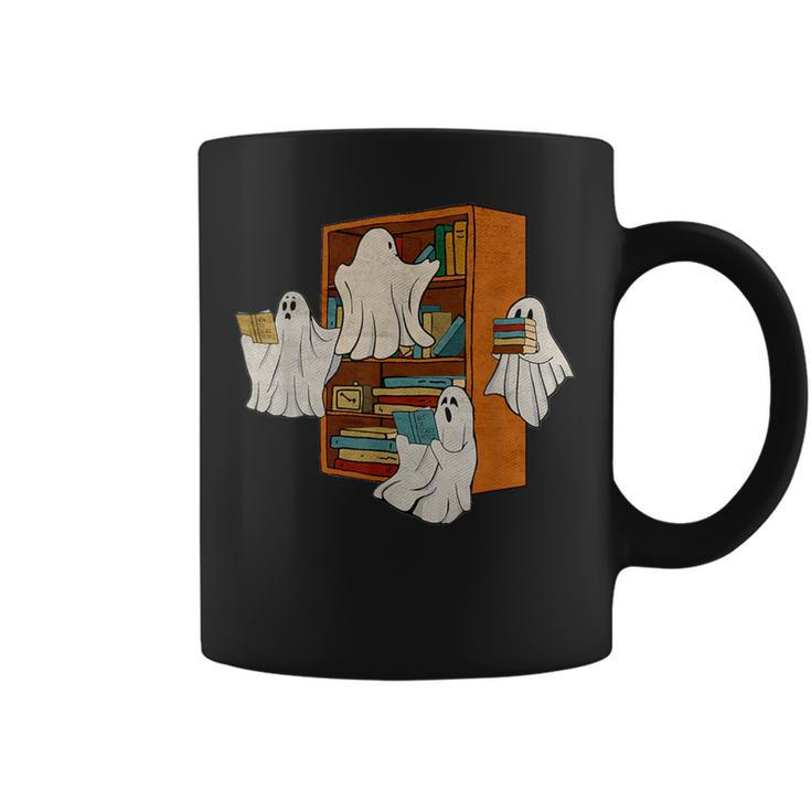 Boo Books Ghost Librarian Halloween Teacher Reading Lover Coffee Mug