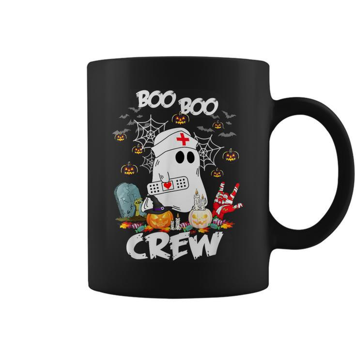 Boo Boo Crew Ghost Nurse Retro Halloween 2023 Nursing Rn Coffee Mug