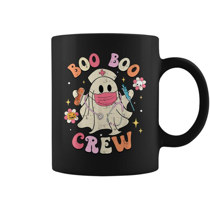 Boo Boo Crew Nurse Ghost Retro Halloween Nurse Coffee Mug