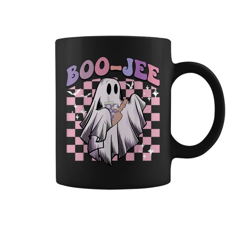 Boo Jee Ghost Groovy Happy Halloween Spooky Season Coffee Mug